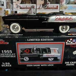 1955 Chevrolet Convertible Die-Cast Car Bank - Black